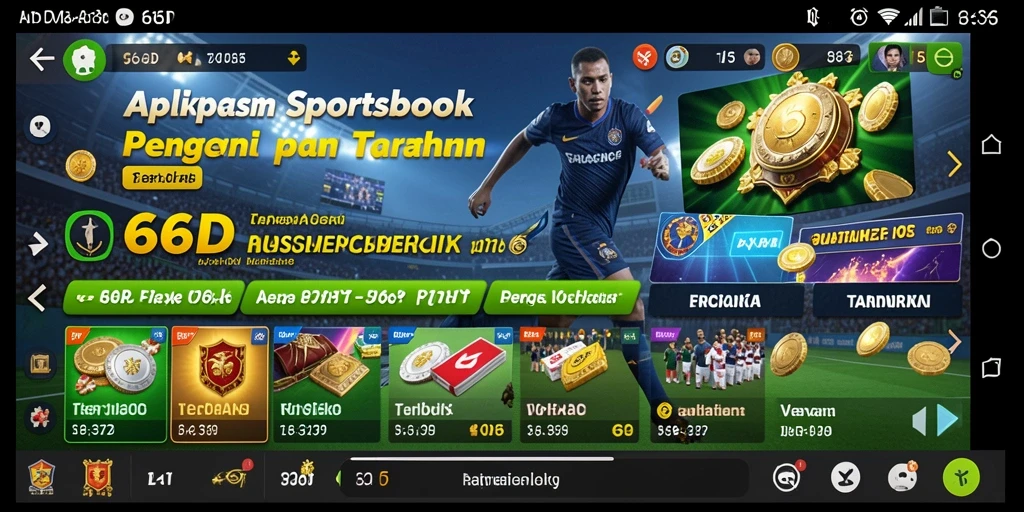Tampilan gameplay menarik dari aplikasi Sportsbook 66D.