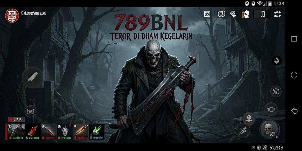 Tangkapan layar gameplay 789BNL menampilkan momen mencekam dalam kegelapan.