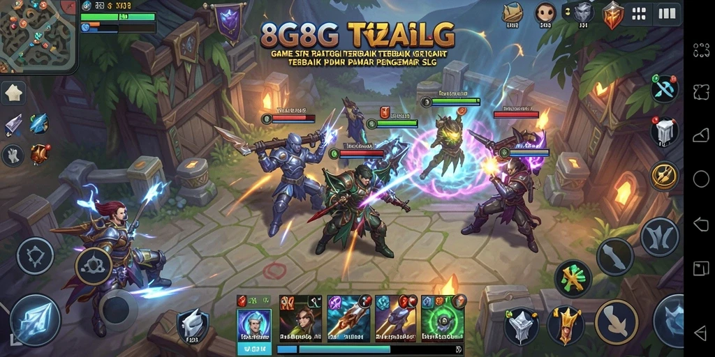 Screenshot gameplay SLG 8G8G yang menegangkan dan penuh strategi.