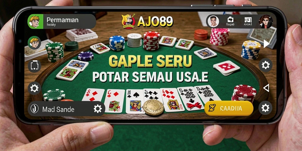 Tampilan gameplay seru AJO89 saat bermain Gaple.