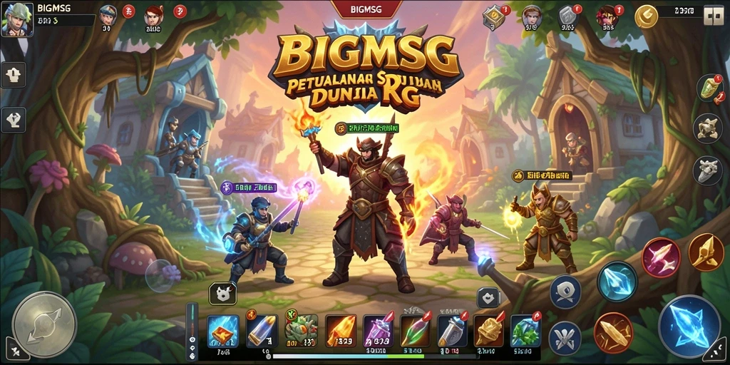 Tangkapan layar BIGMSG menampilkan aksi pertarungan yang mendebarkan dalam game RPG.