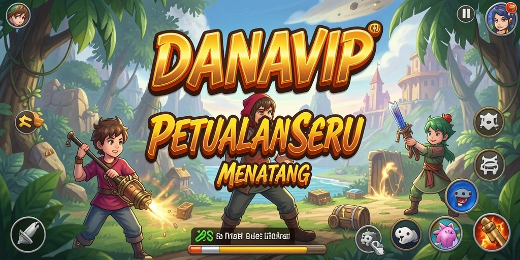 Gameplay DANAVIP dengan grafis petualangan yang memukau.