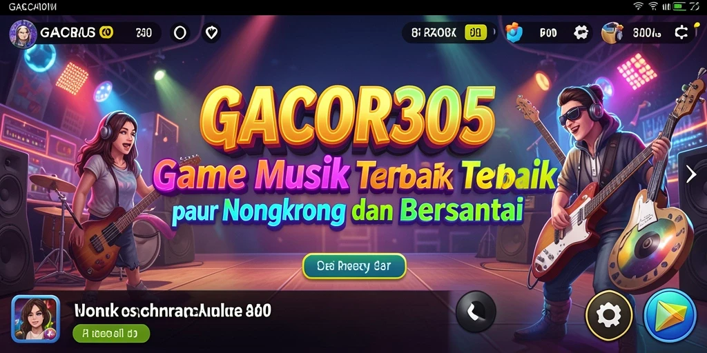 Tampilan gameplay GACOR305 dengan antarmuka musik yang menarik.