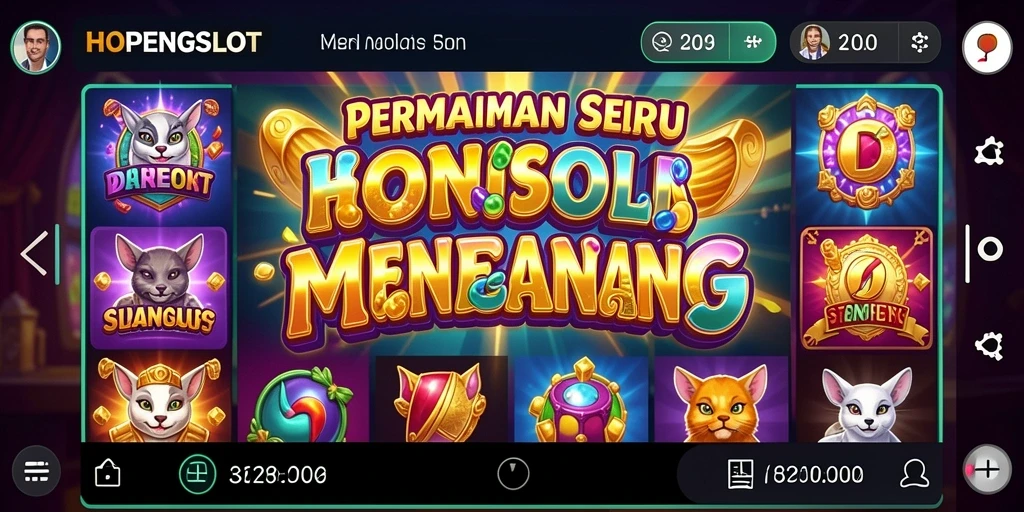 Tangkapan layar gameplay <strong>HOPENGSLOT</strong> menampilkan momen menegangkan saat meraih kemenangan.