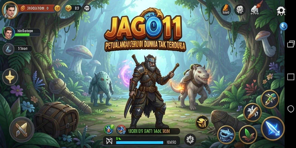 Tampilan gameplay <strong>JAGO11</strong> yang menarik dengan aksi petualangan yang seru.