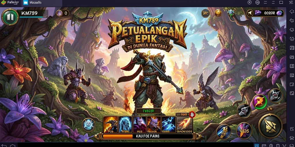 Tangkapan layar menunjukkan petualangan seru dalam gameplay RPG.