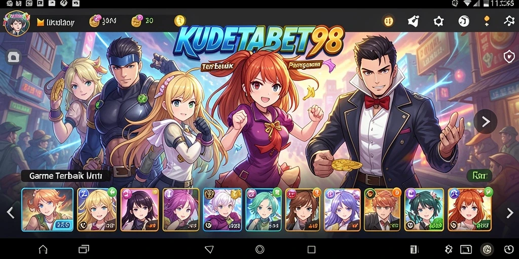 Gameplay seru KUDETABET98 dengan karakter Anime yang menawan.