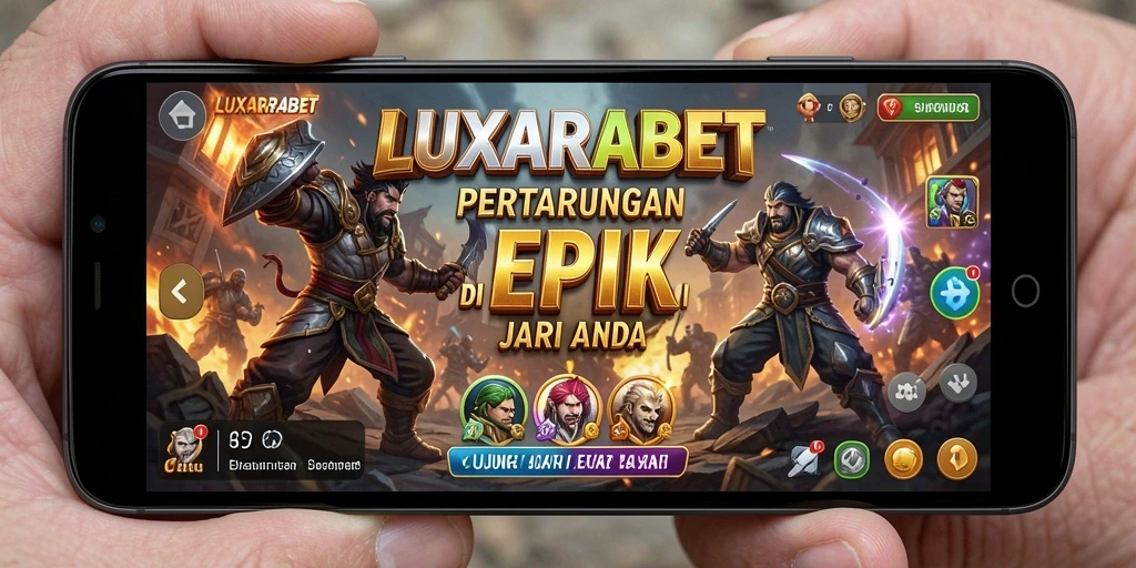 Tampilan gameplay menegangkan dari pertarungan di LUXARABET.