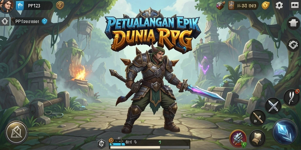 Tampilan gameplay RPG PP123 yang mendebarkan dan penuh aksi.