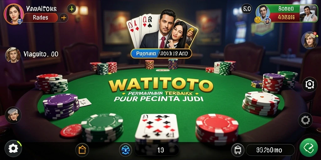 Tampilan gameplay WATITOTO yang mendebarkan saat bermain Poker.