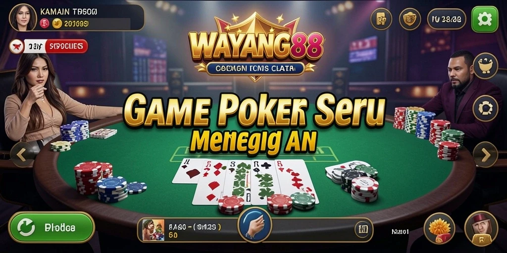 Tampilan menangkap momen seru saat bermain Poker di WAYANG88.